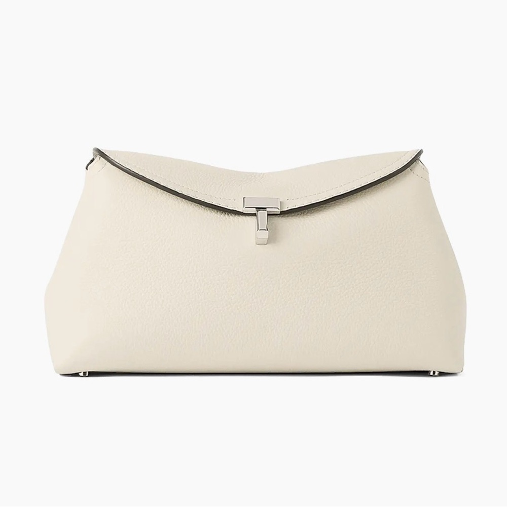Toteme T Lock Cream clutch